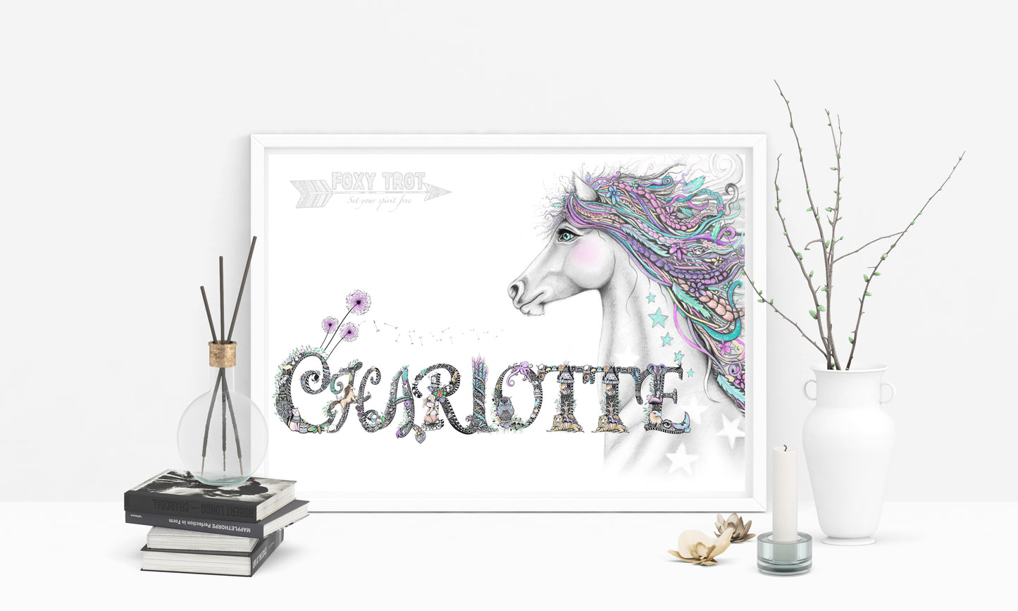 Custom Name Sample - FREE SPIRIT UNICORN