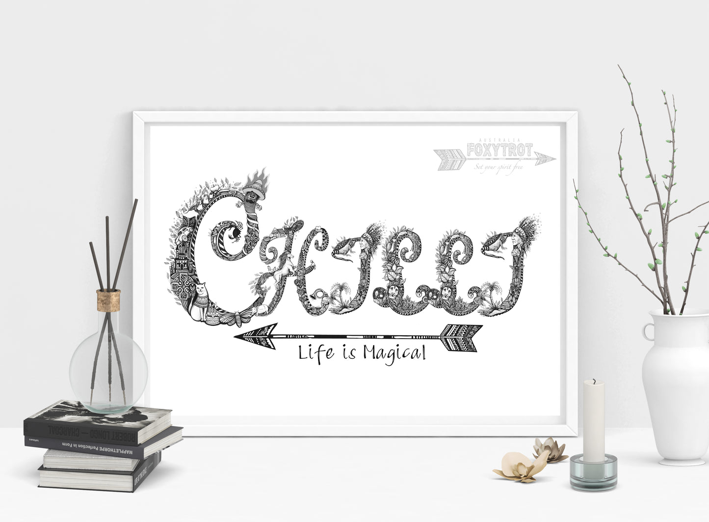 Custom Name Sample - NO ILLUSTRATION