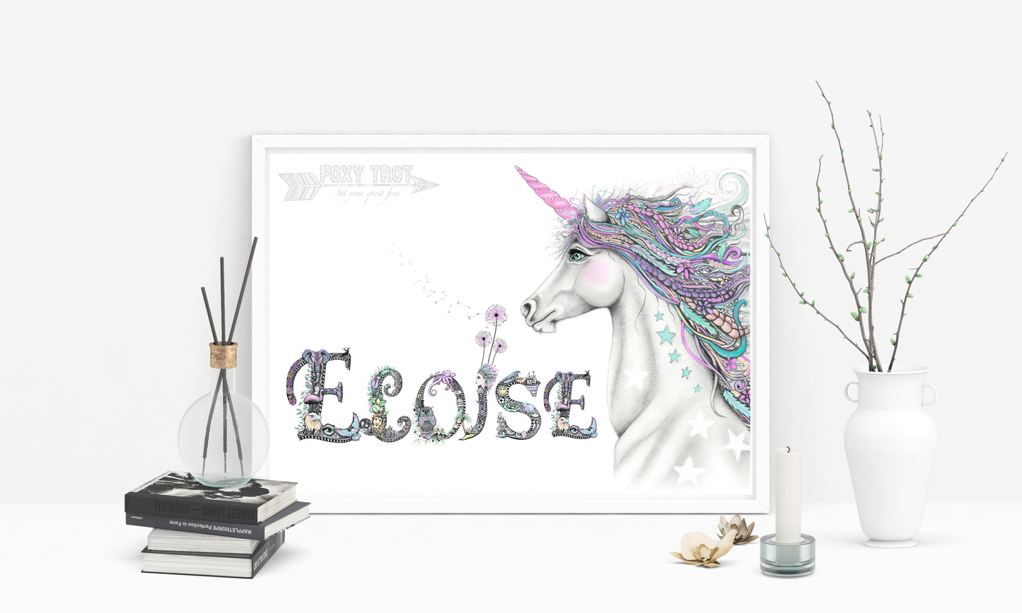 Custom Name Sample - FREE SPIRIT UNICORN