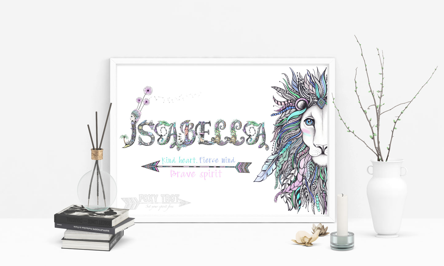 Custom Name Sample - LION / Girl
