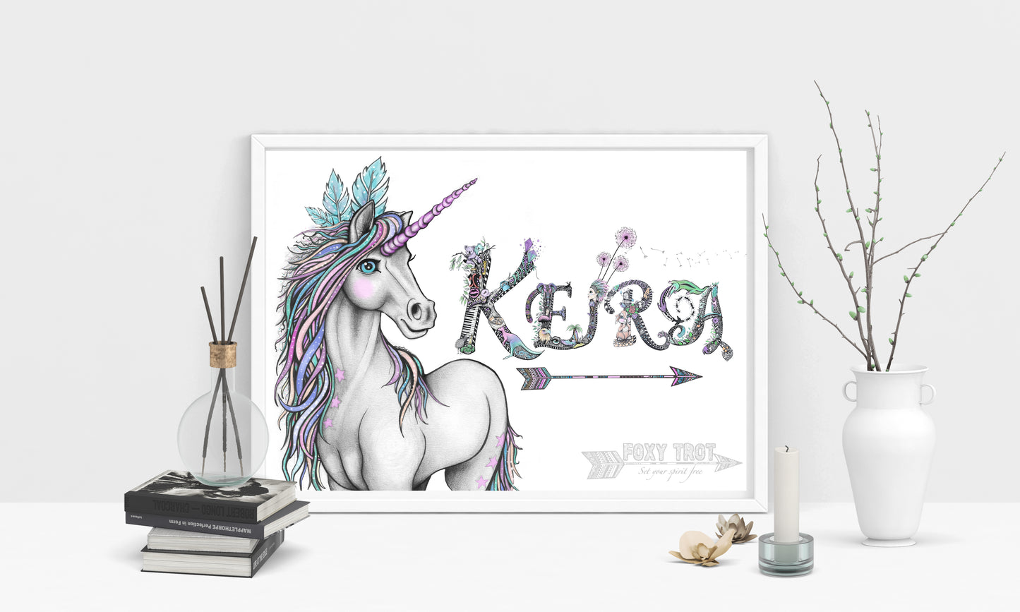 Custom Name Sample - JUST BELIEVE UNICORN