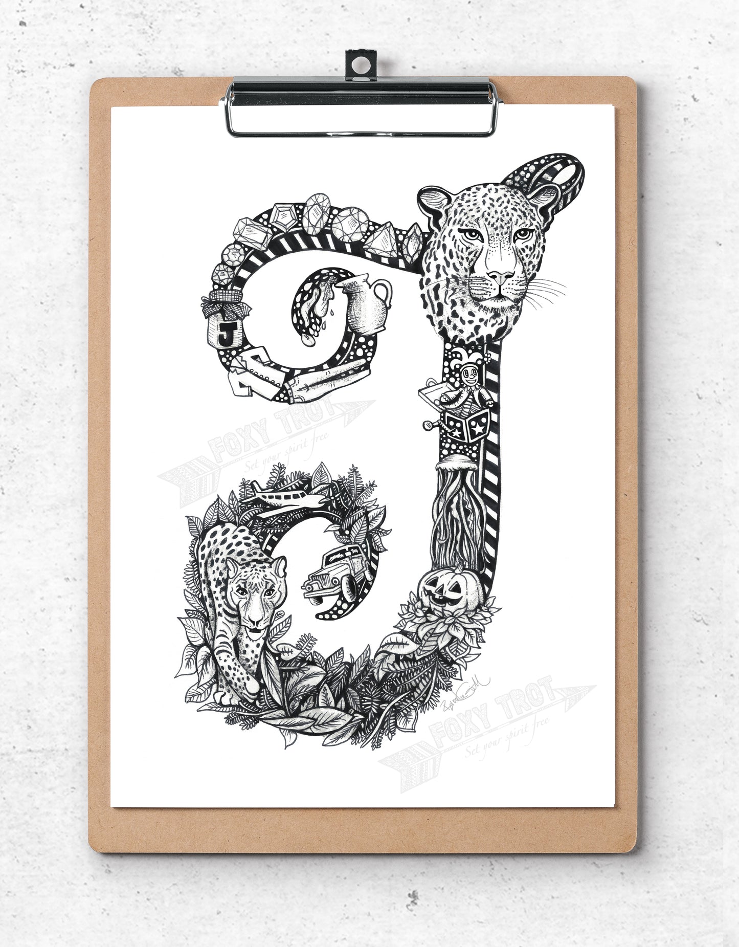 Inspirational Alphabet Bookmark J