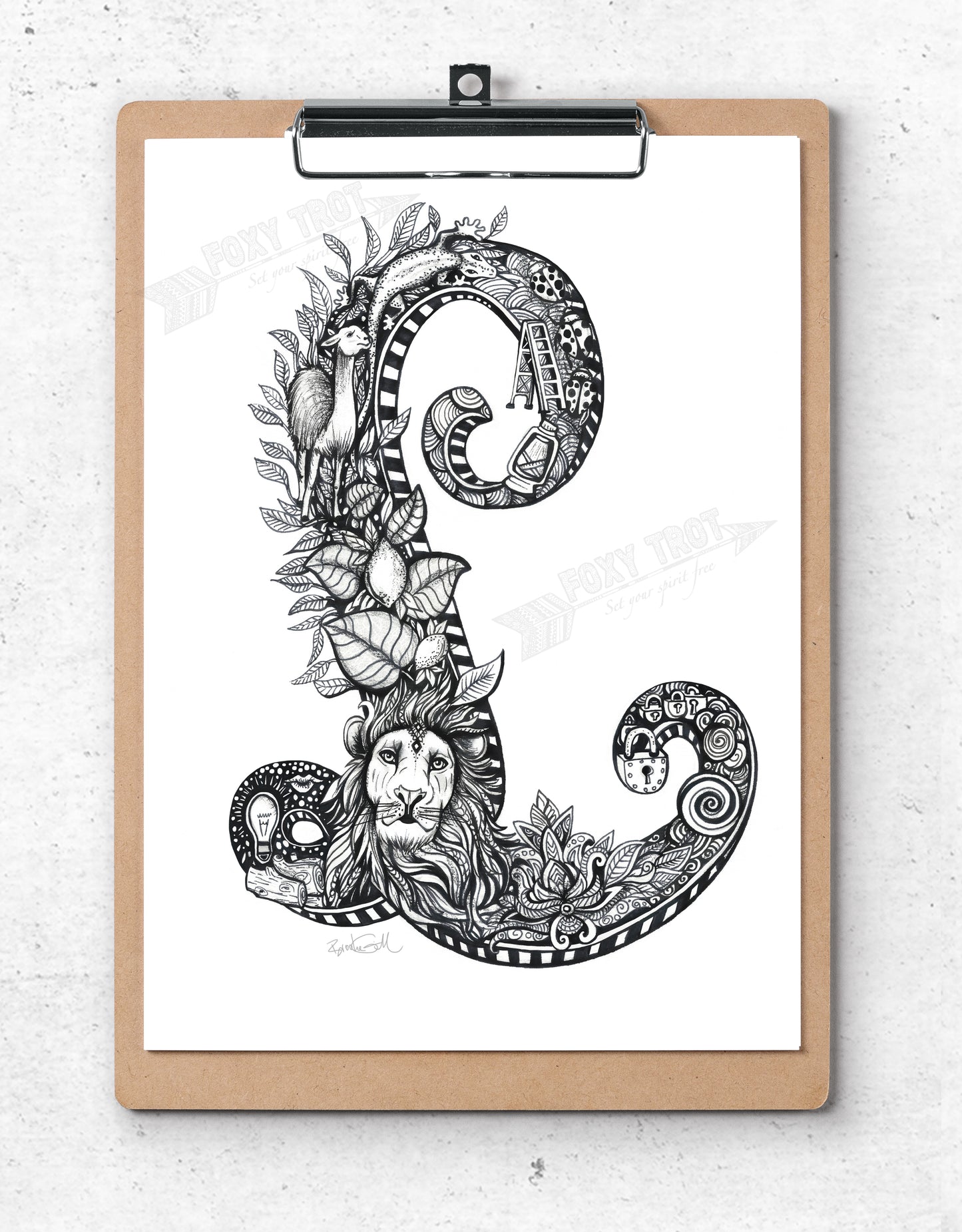 Inspirational Alphabet Bookmark L