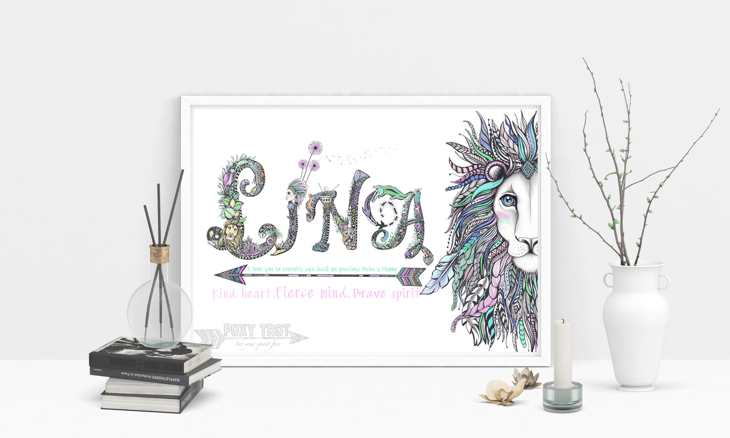 Custom Name Sample - LION / Girl