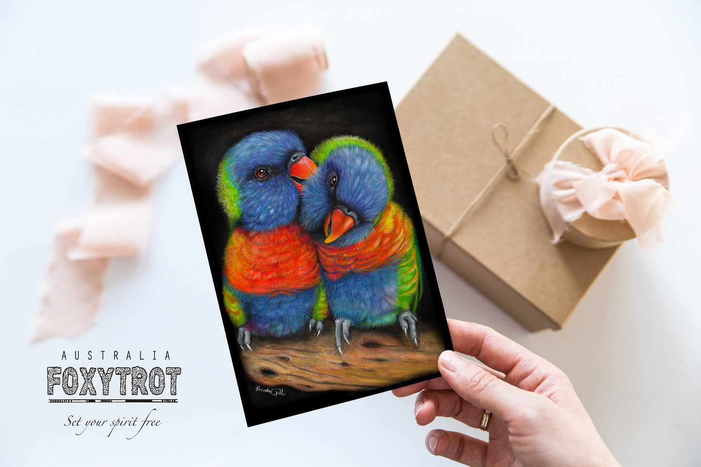 Lorikeet Love Birds Card