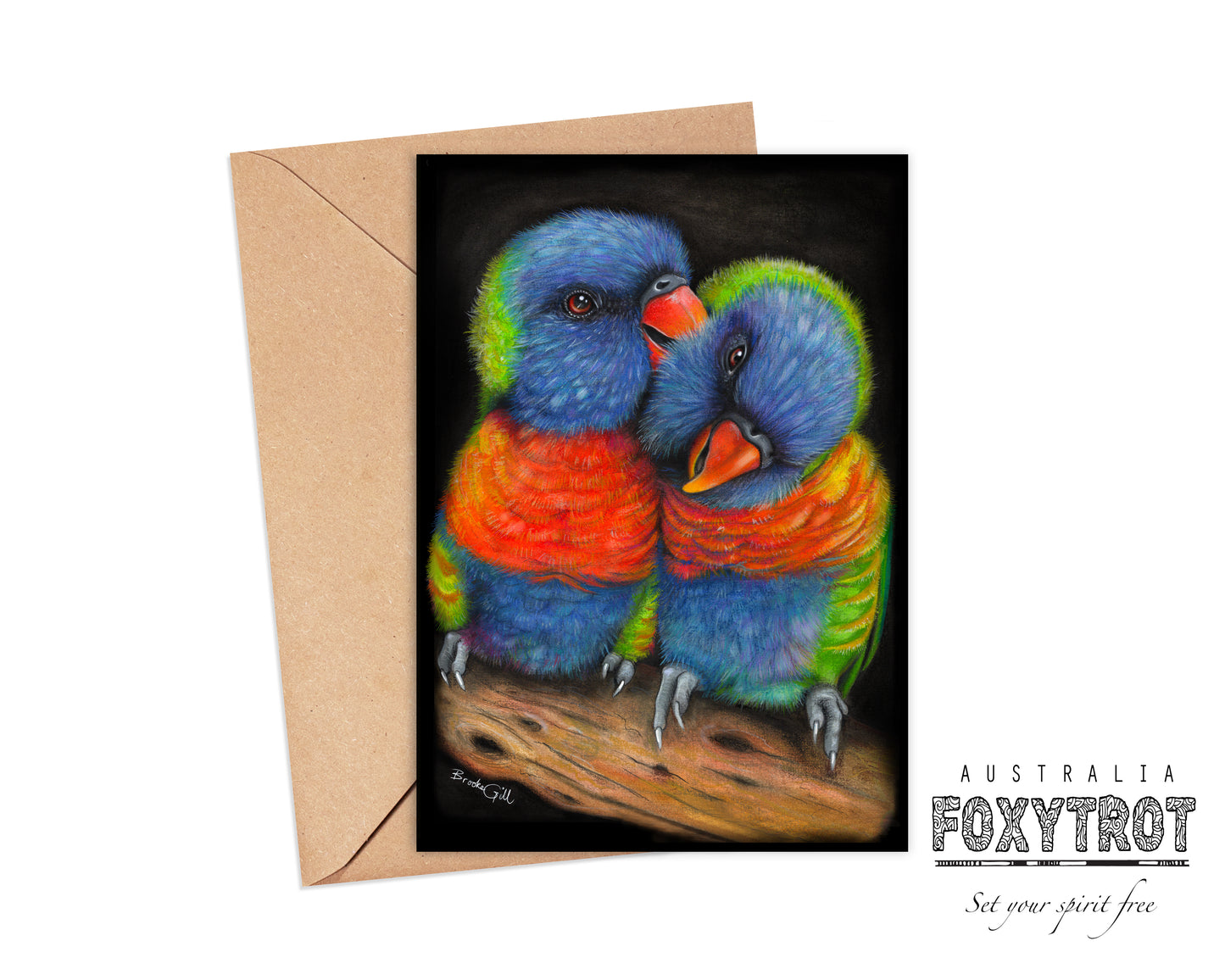 5 pack of Lovebird Cards