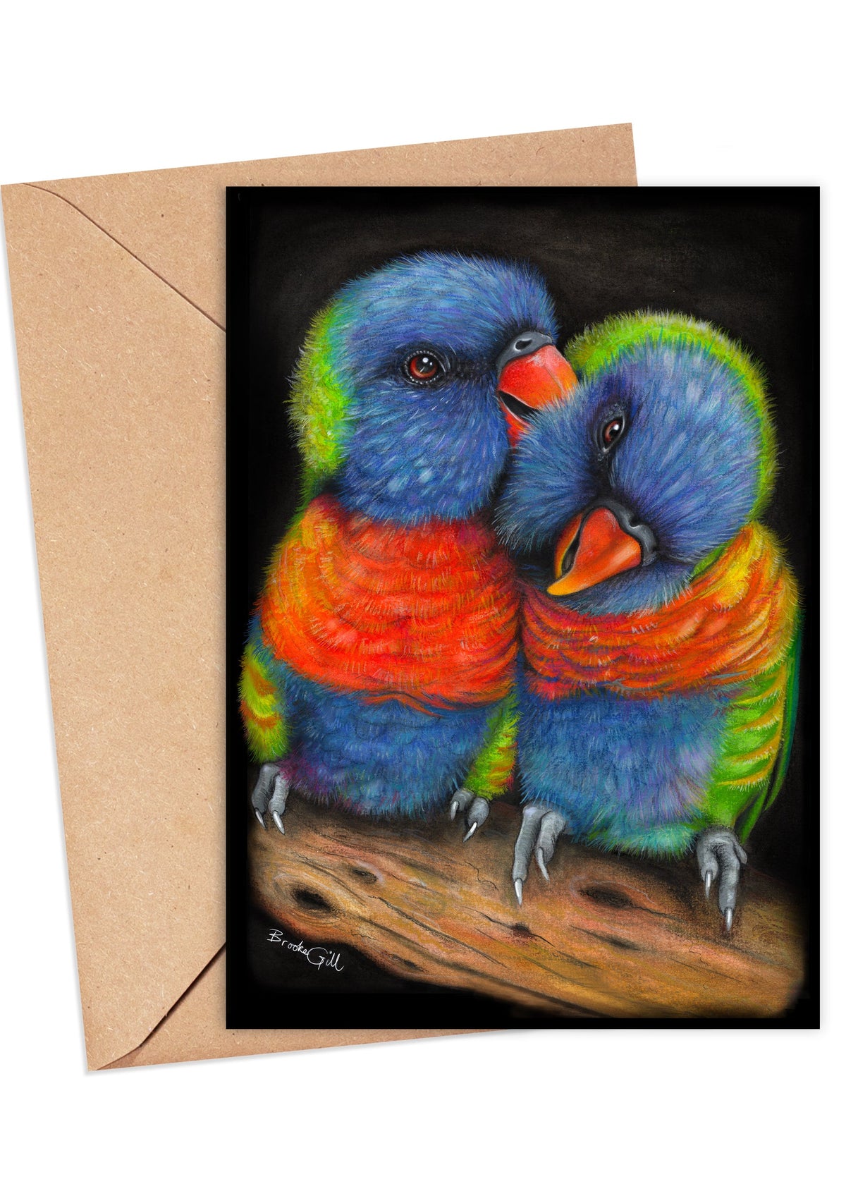 5 pack of Lovebird Cards