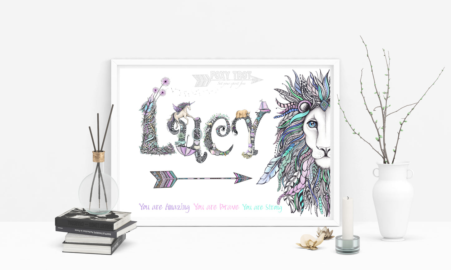 Custom Name Sample - LION / Girl