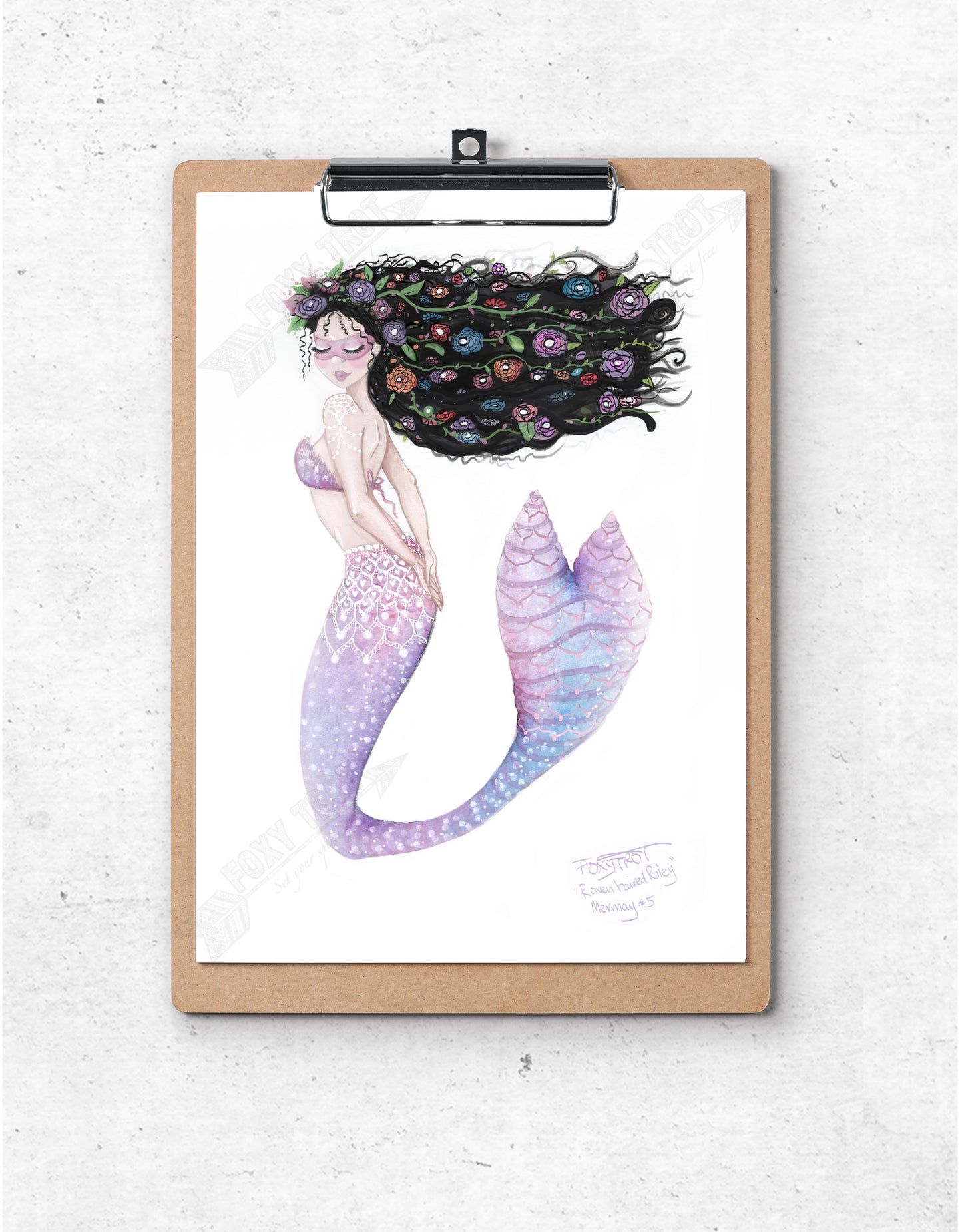 Raven Haired Riley the Mermaid