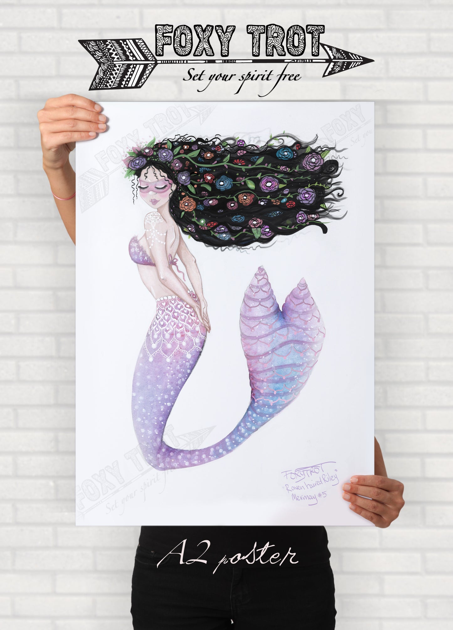 Raven Haired Riley the Mermaid