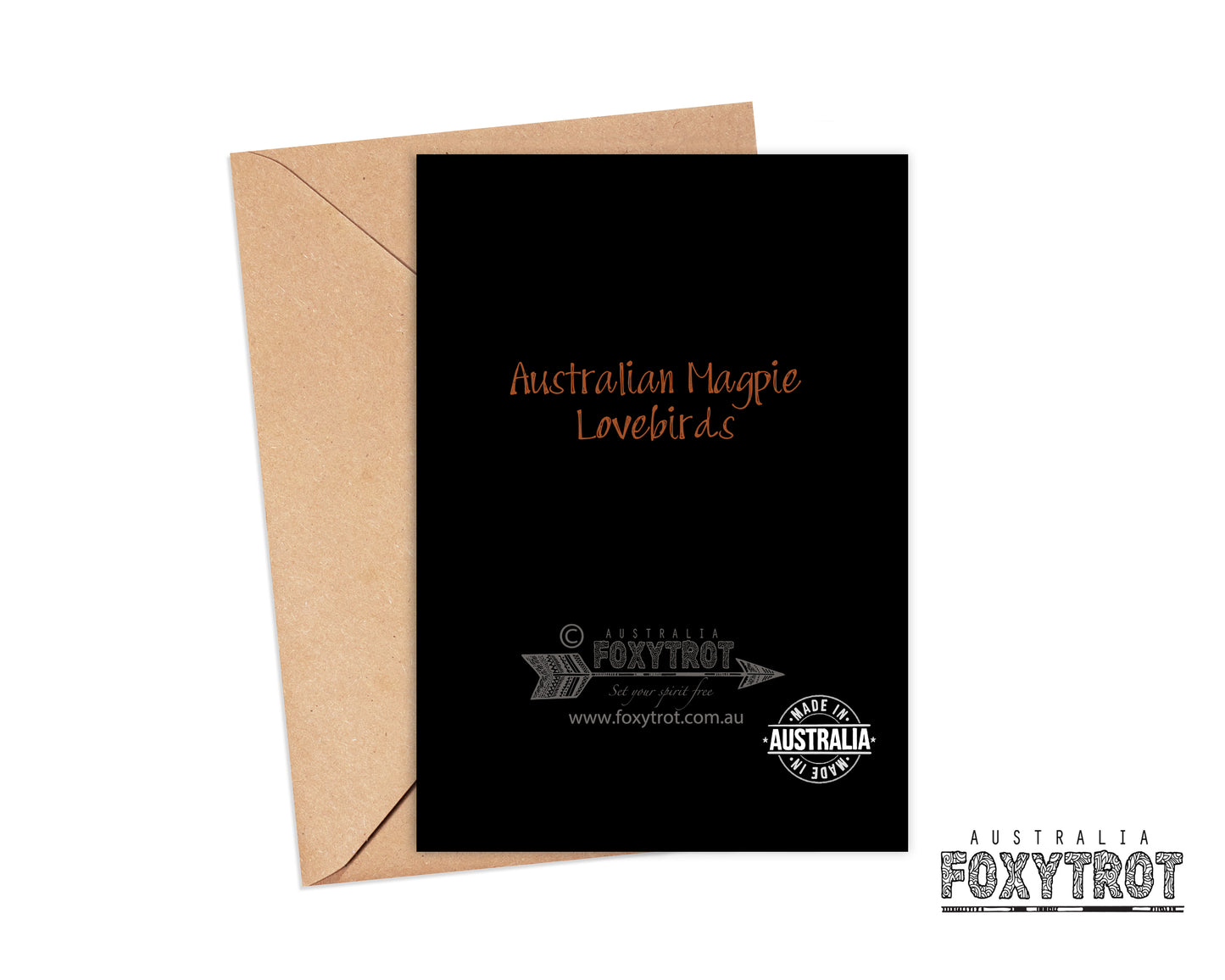 Magpie Lovebirds Card