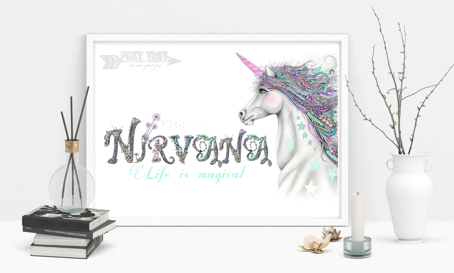 Custom Name Sample - FREE SPIRIT UNICORN