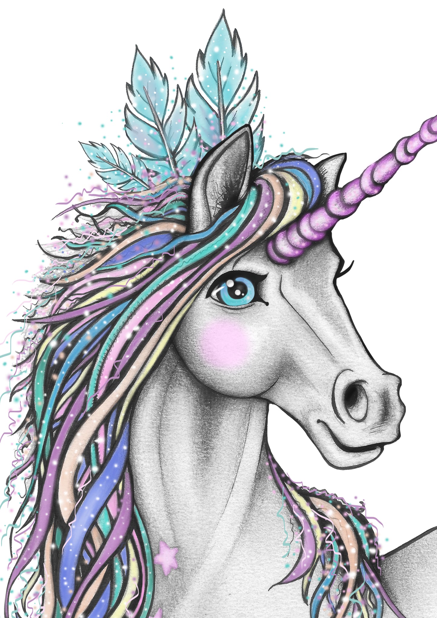 Custom Name Sample - JUST BELIEVE UNICORN