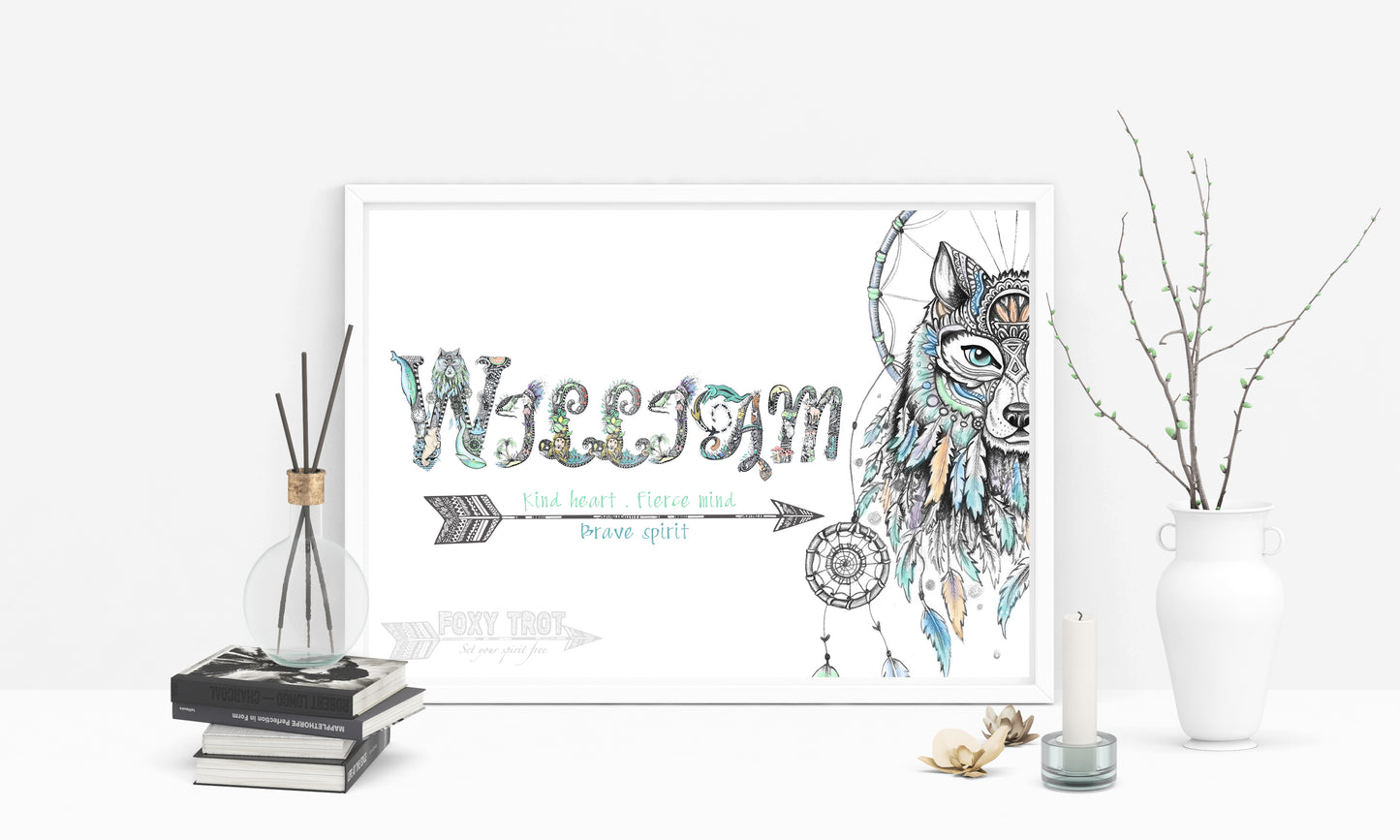 Custom Name Sample - DREAMCATCHER WOLF