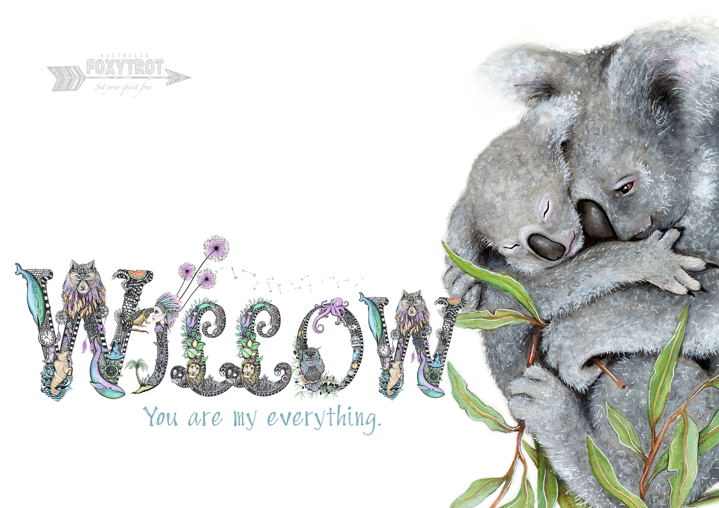 Custom Name Sample - HUGGING KOALAS