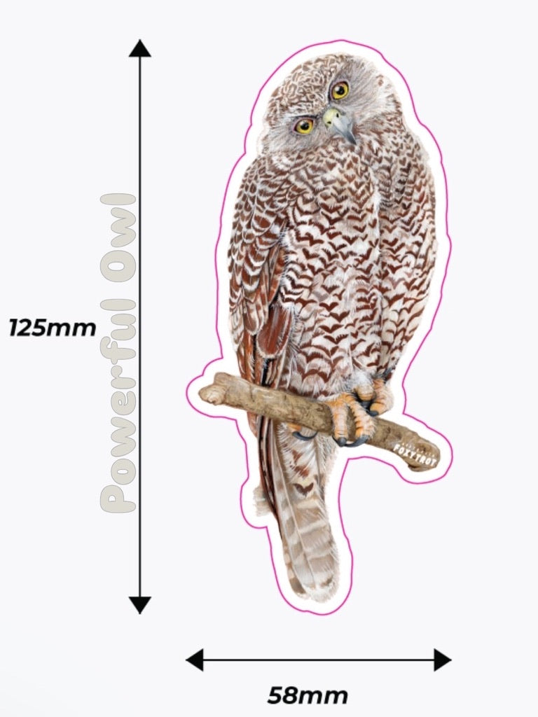 Powerful Owl Vinyl Sticker