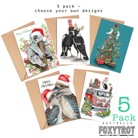 5 pack of Christmas Cards