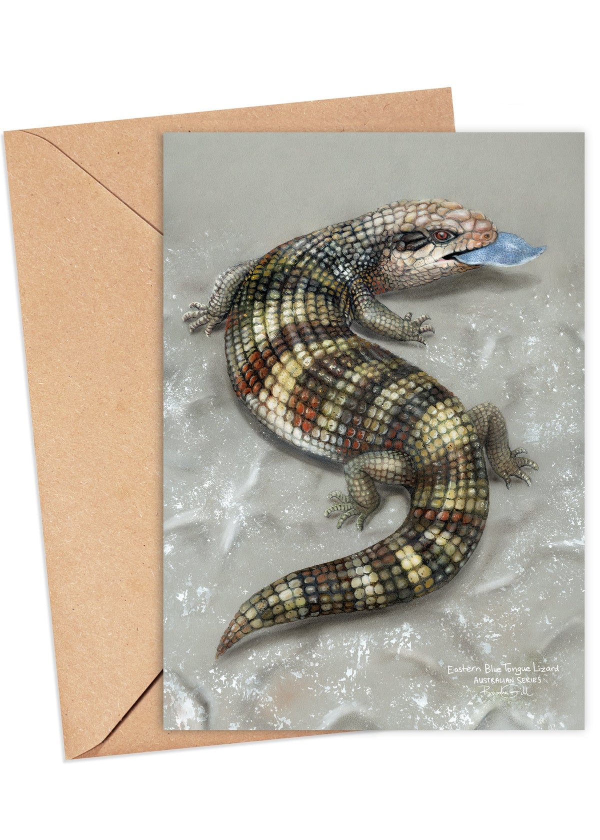 Eastern Blue Tongue Lizard Card