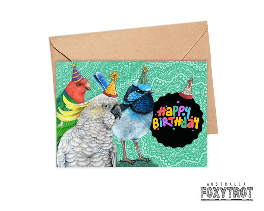 Happy Birthday Feathered Friends Card
