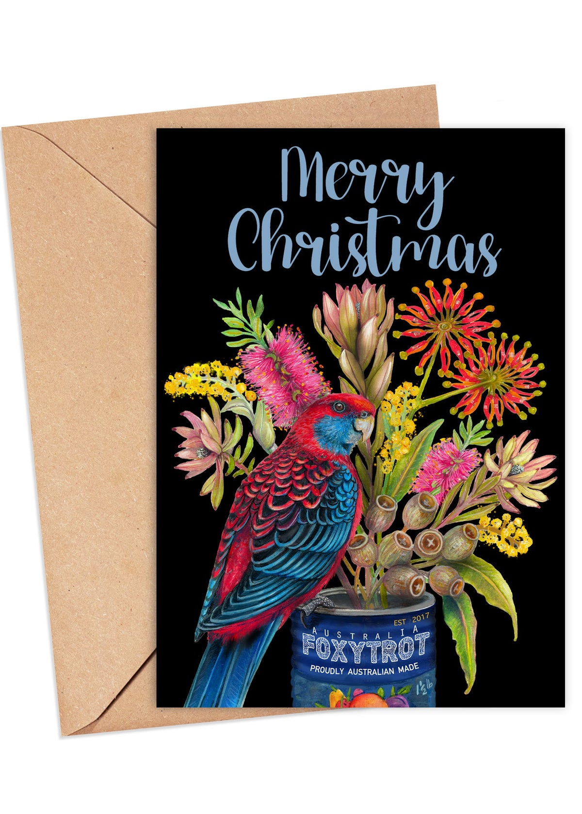 Christmas Crimson Rosella Card