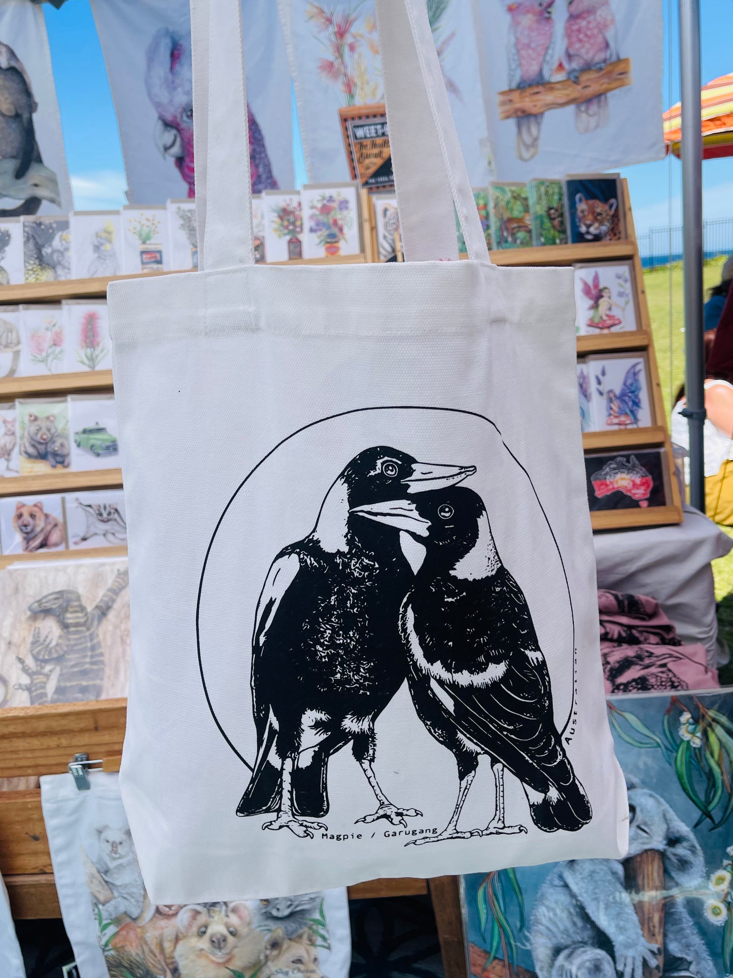 Magpies Canvas Tote Bag