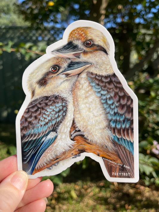 Kookaburra Lovebirds Vinyl Sticker