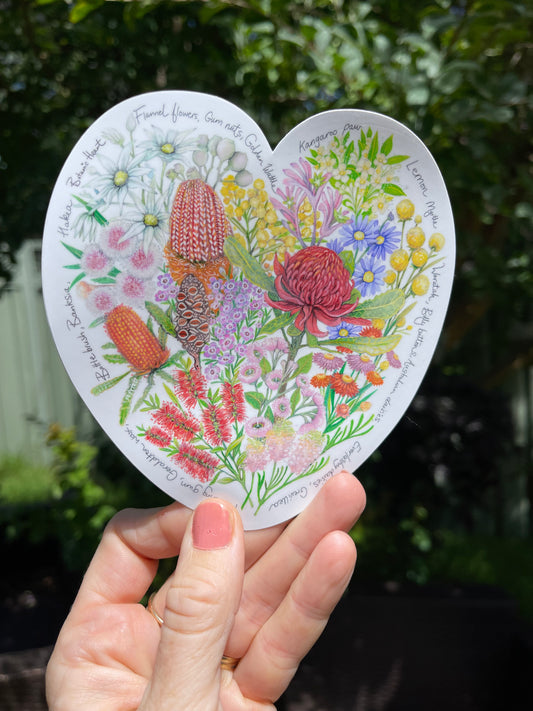 Botanic Heart Vinyl Sticker