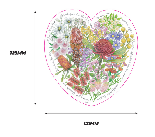 Botanic Heart Vinyl Sticker