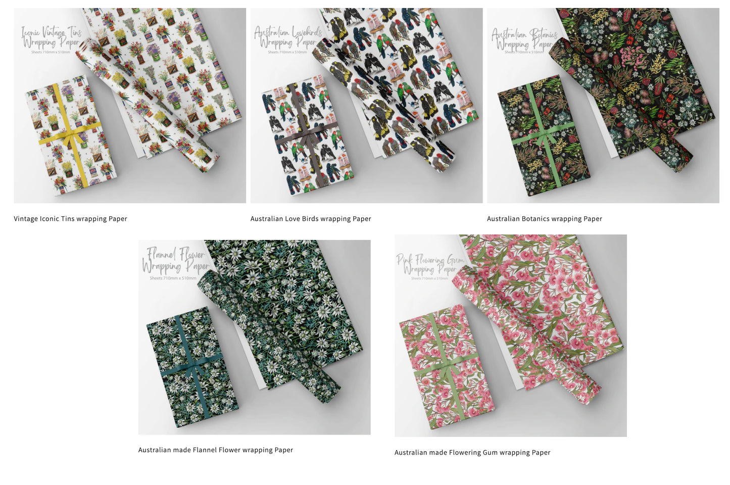 Australian made Flowering Gum wrapping Paper