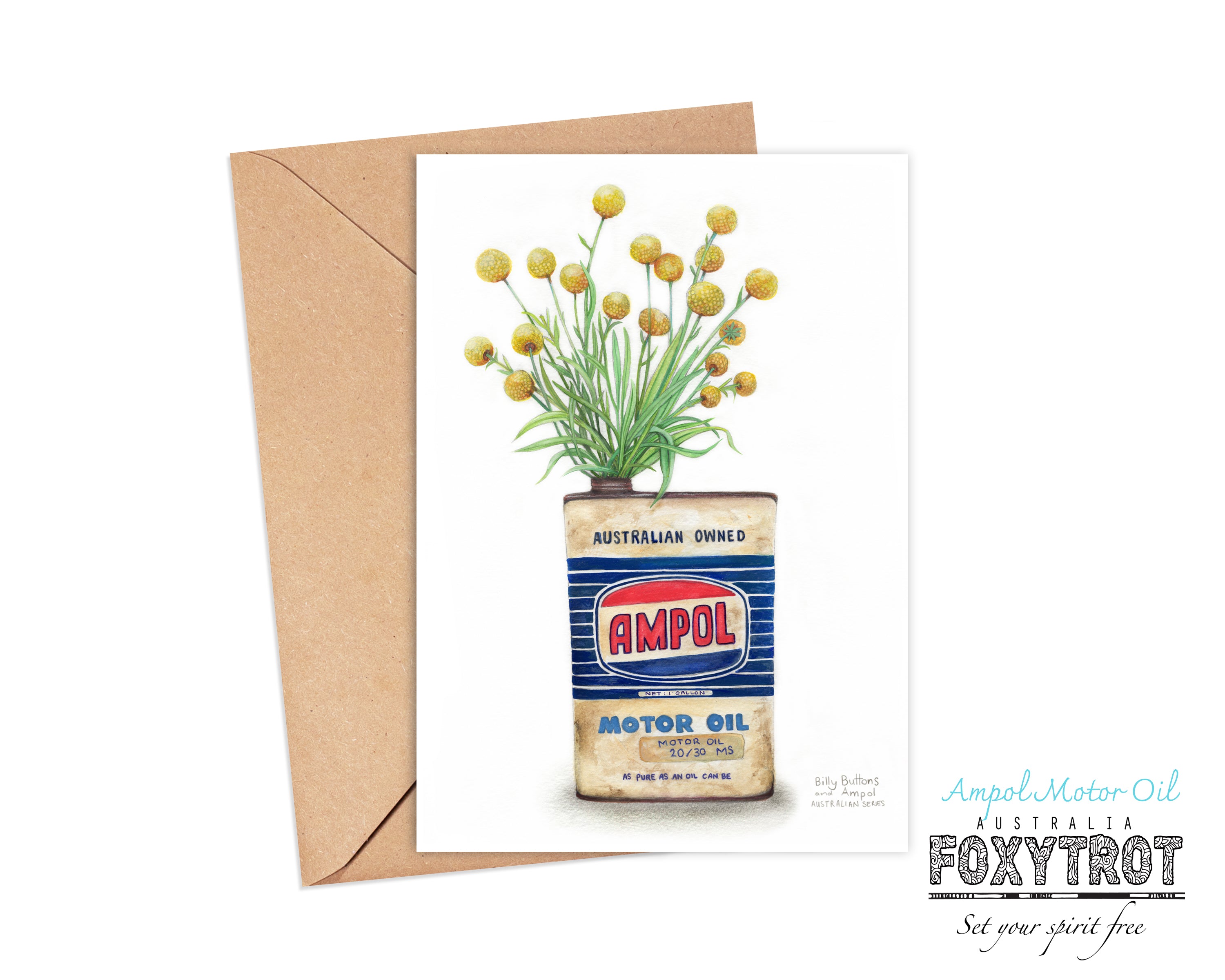 Ampol Motor Oil & Billy Buttons Card