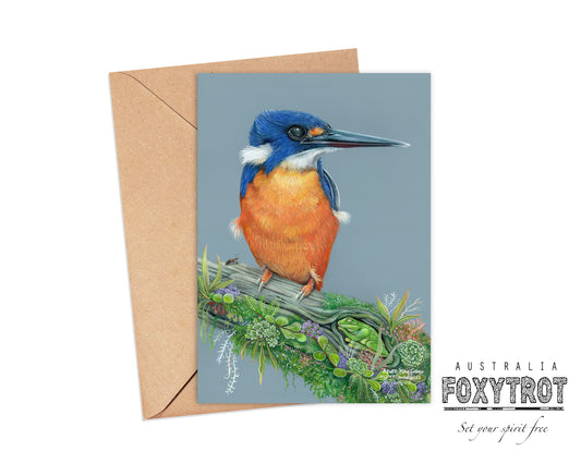 Azure Kingfisher Card