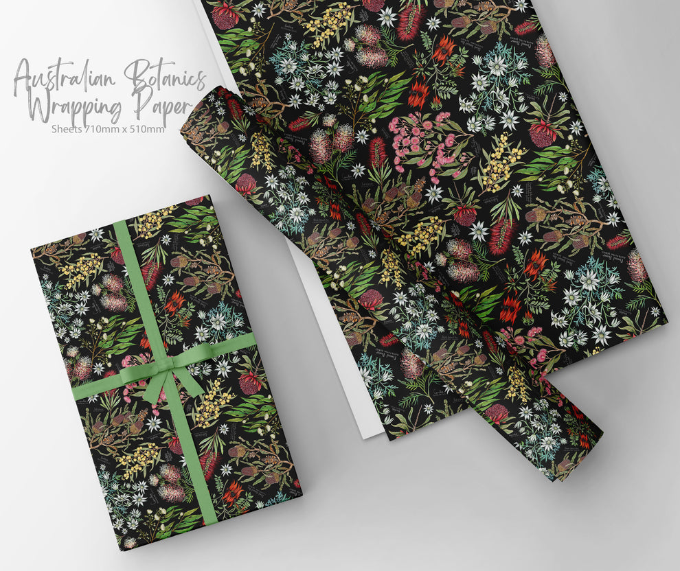 Aussie Wrapping Paper Australian Botanics wrapping Paper – Foxytrot