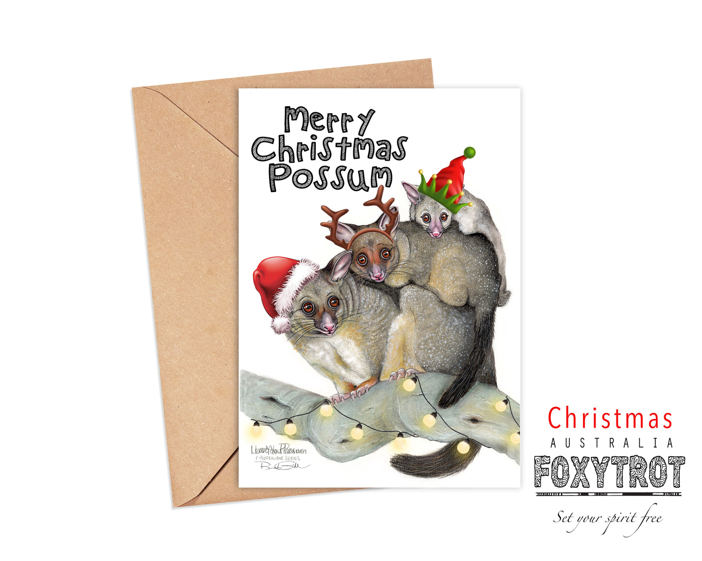Love you Possum Christmas Card