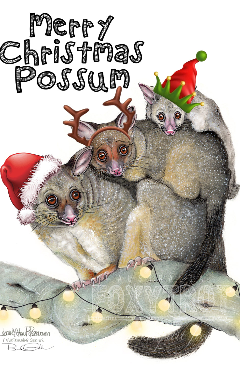 Love you Possum Christmas Card