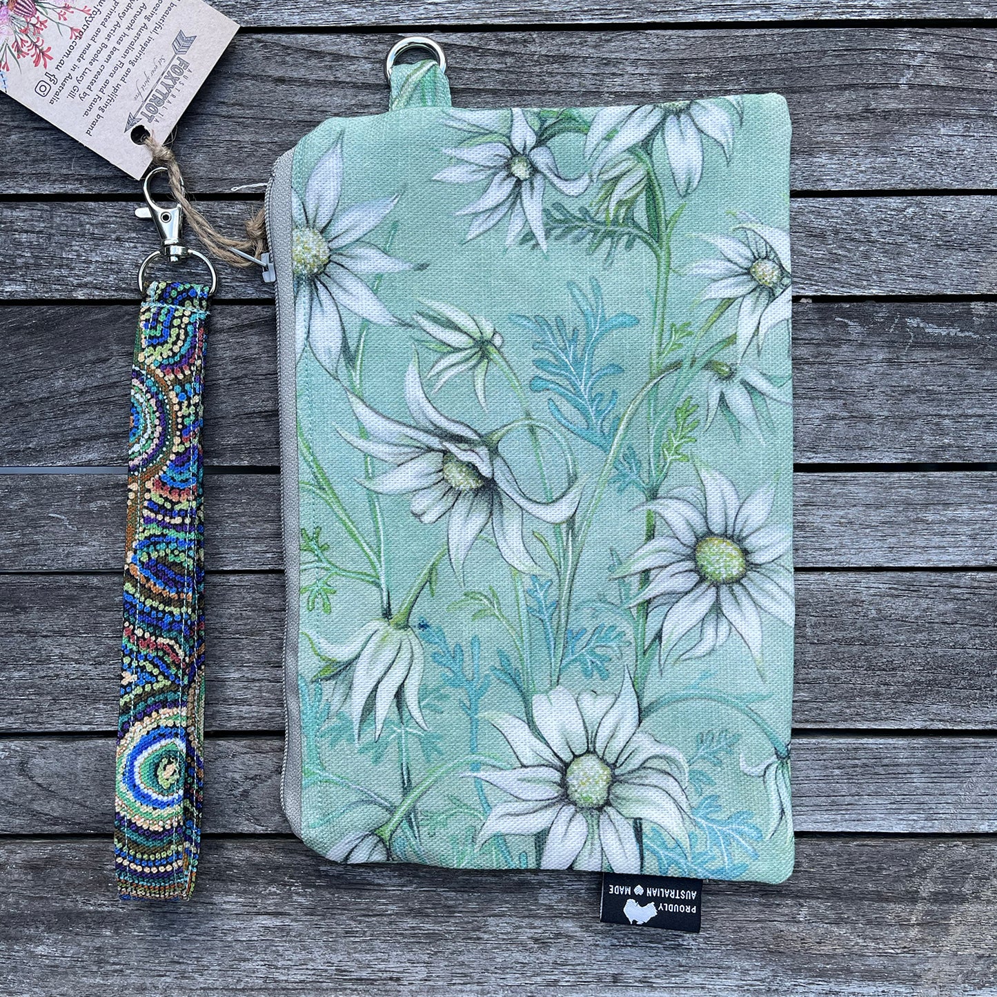 Flannel Flower Clutch