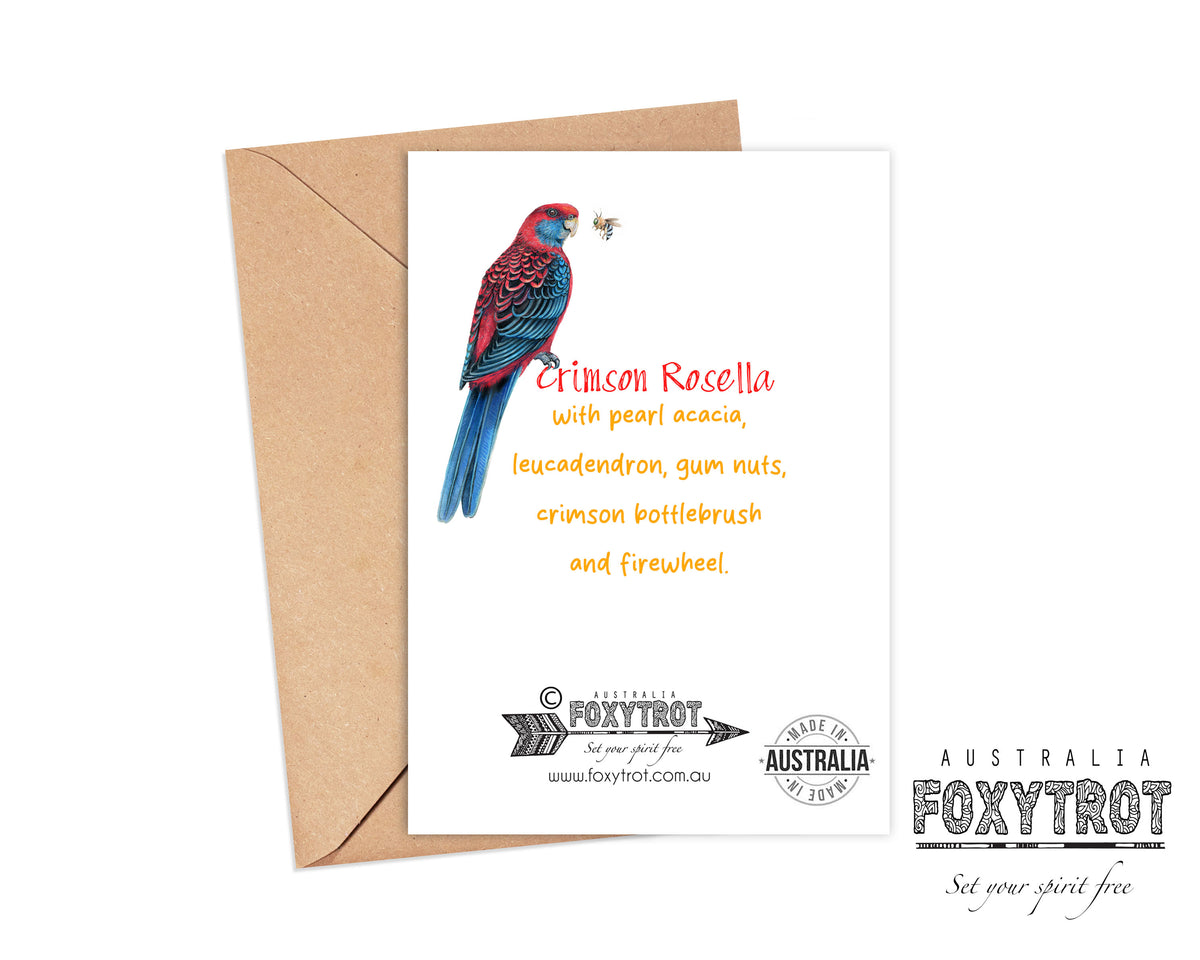 Crimson Rosella Card