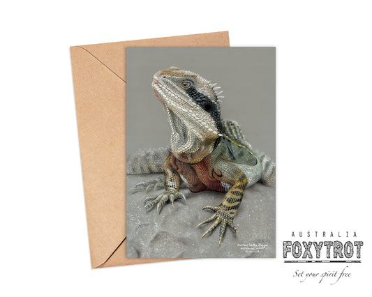 Eastern Water Dragon Card