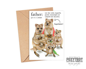 Father's Day Quokka Card