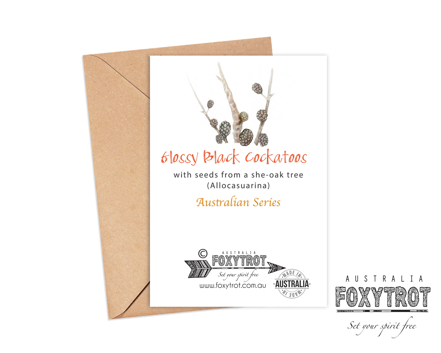 Glossy Black Cockatoos Card