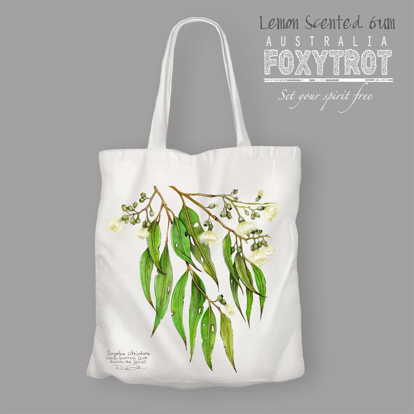 Lemon Scented Gum Cotton Tote Bag