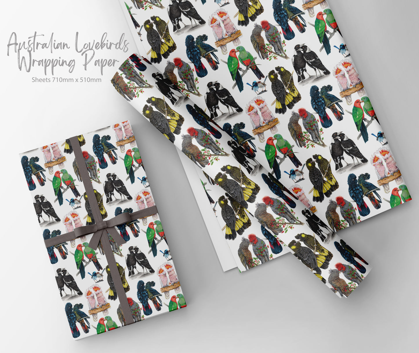 Australian Love Birds wrapping Paper