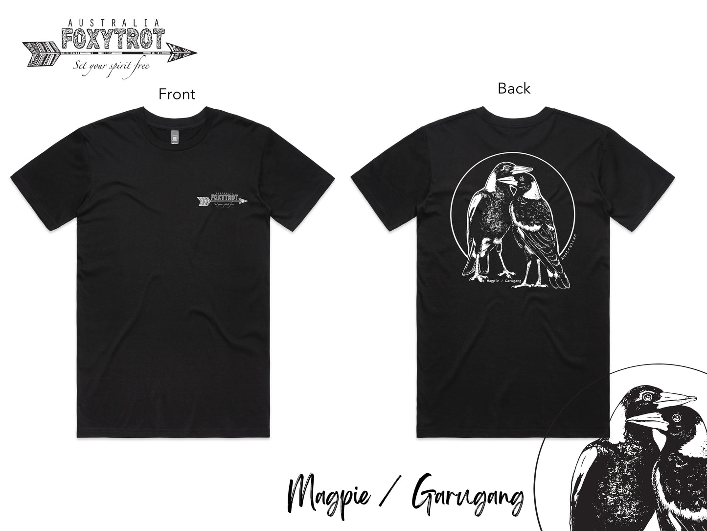 Magpie 100% Cotton Tee