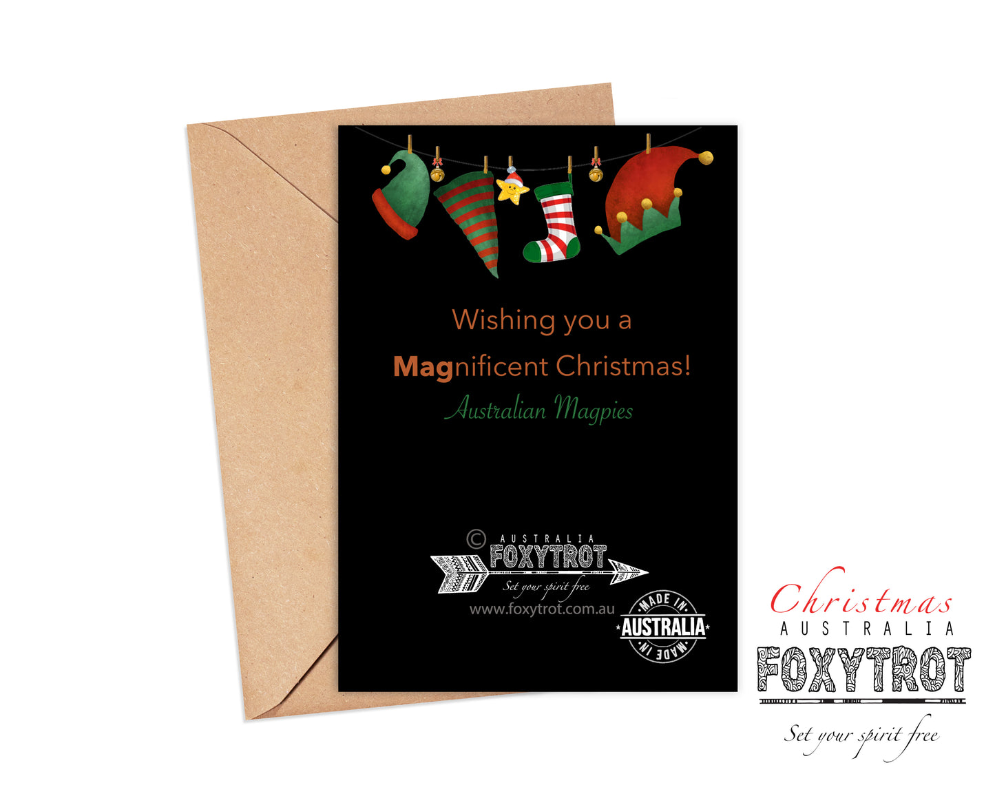 Magpie Christmas Card