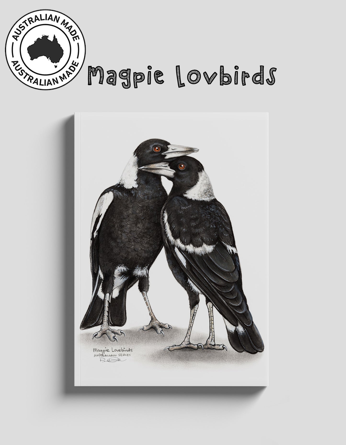 Magpie Lovebirds A5 Notebook