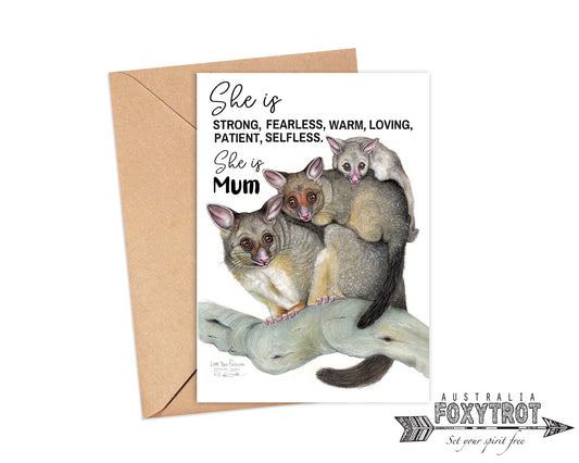 Mother's Day Possum Card