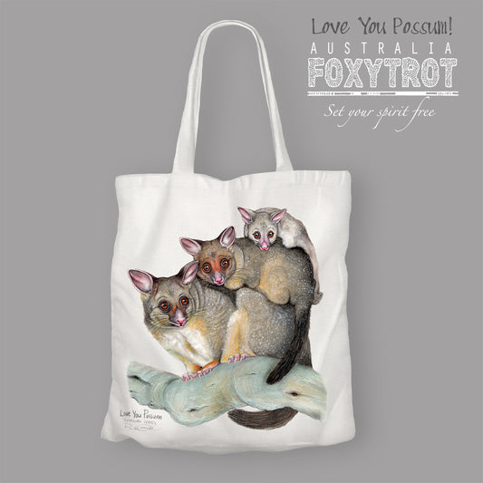 Possum Cotton Tote Bag