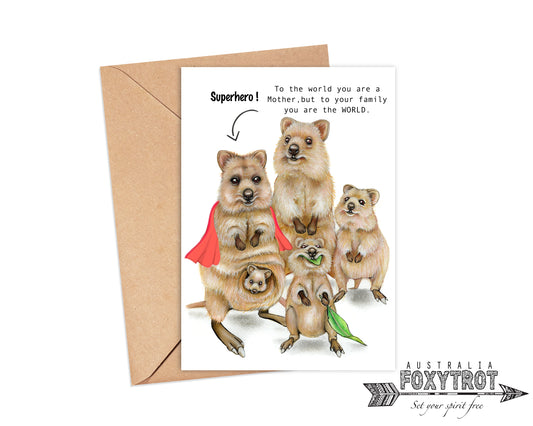 Mother's Day Quokka Card