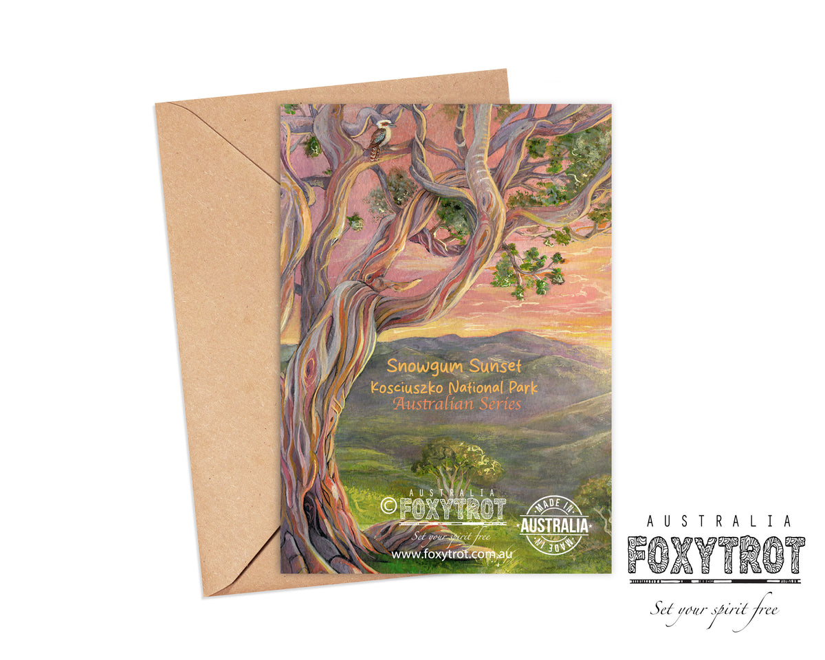 Snow Gum Sunset Card