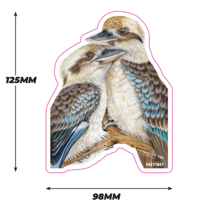 Kookaburra Lovebirds Vinyl Sticker