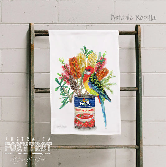 Botanic Rosella Tea Towel